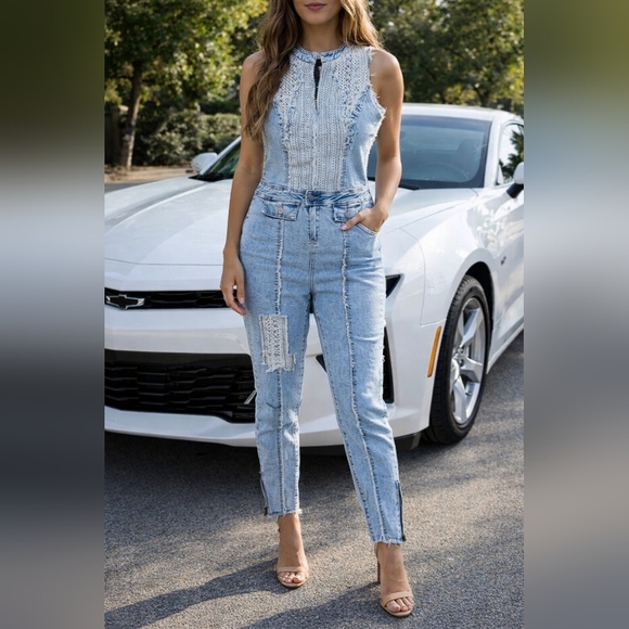 POL Pants - POL Lightwashed Blue Denim Women's Jumper